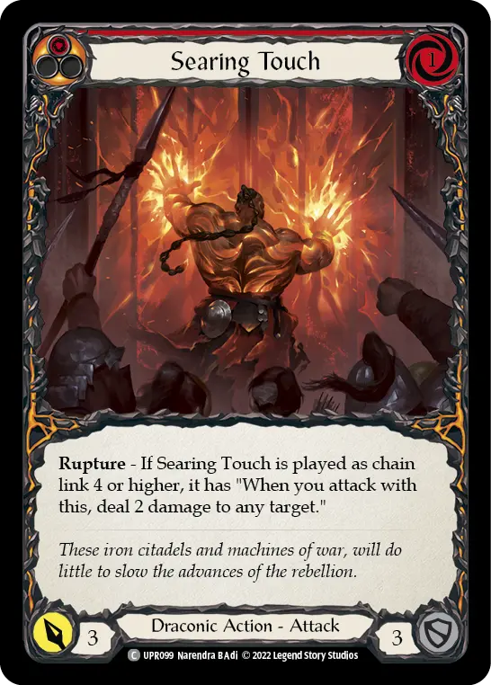 Searing Touch card image, pitch 1