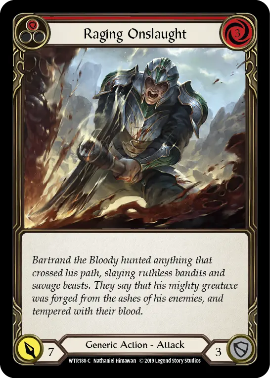Raging Onslaught card image, pitch 1