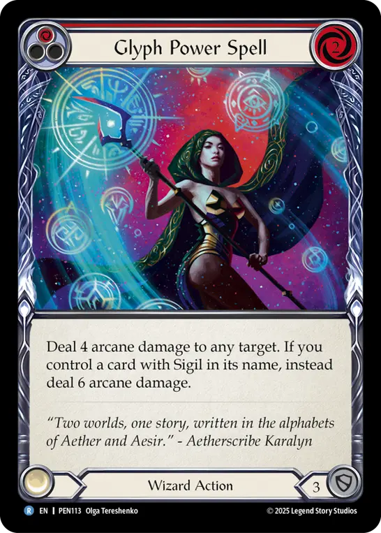 Glyph Power Spell card image, pitch 1
