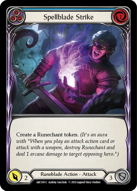 Spellblade Strike card image, pitch 3