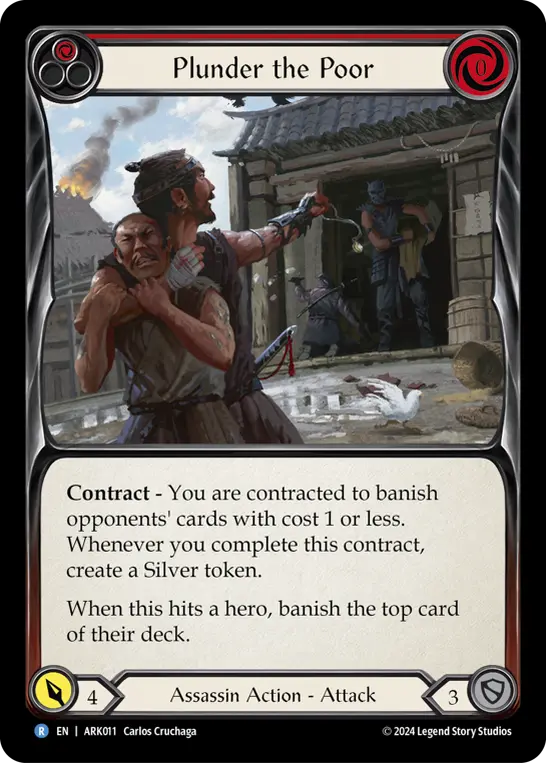Plunder the Poor card image, pitch 1