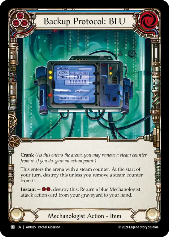 Backup Protocol: BLU card image, pitch 3