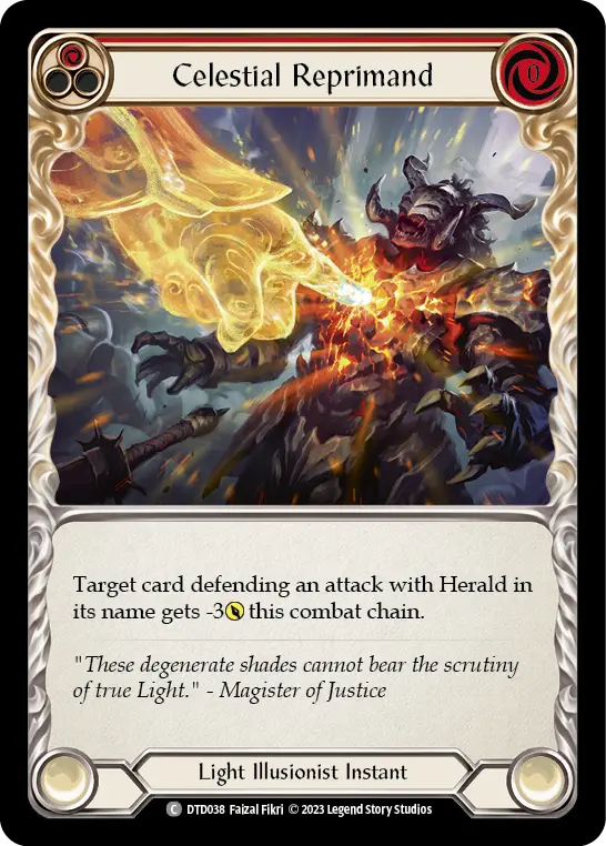 Celestial Reprimand card image, pitch 1