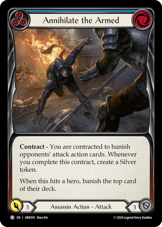 Annihilate the Armed card image, pitch 3