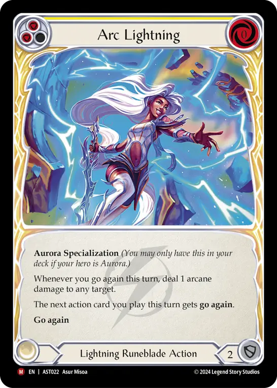 Arc Lightning card image, pitch 2