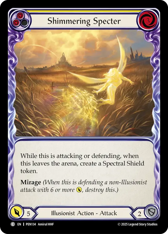 Shimmering Specter card image, pitch 2