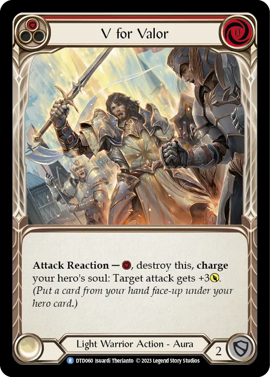 V for Valor card image, pitch 1
