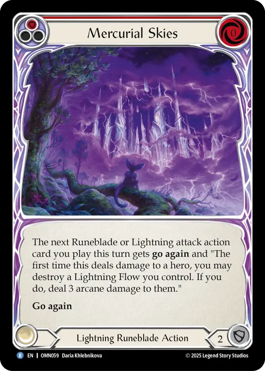 Mercurial Skies card image, pitch 1