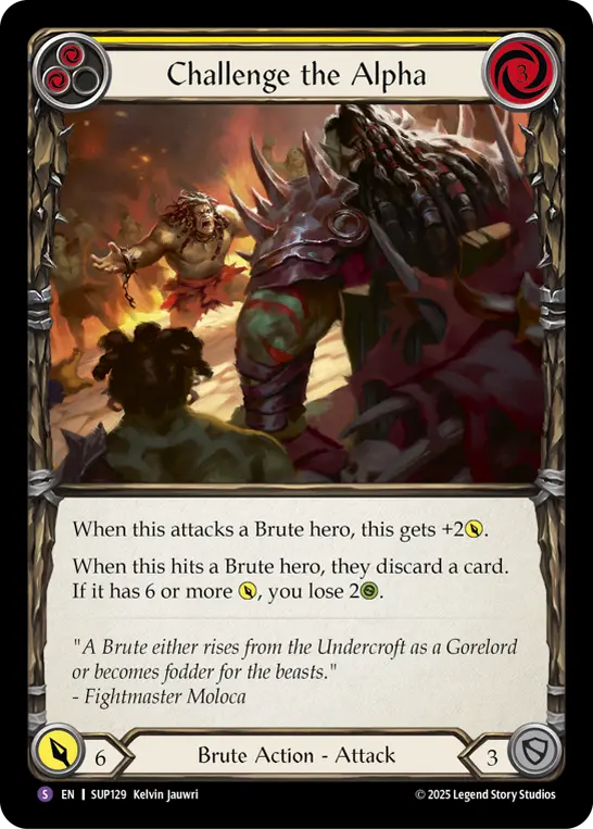 Challenge the Alpha card image, pitch 2