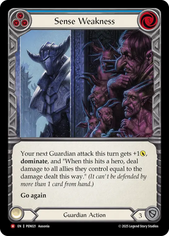 Sense Weakness card image, pitch 3