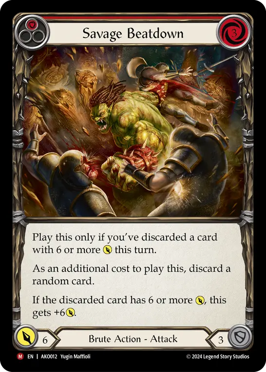 Savage Beatdown card image, pitch 1