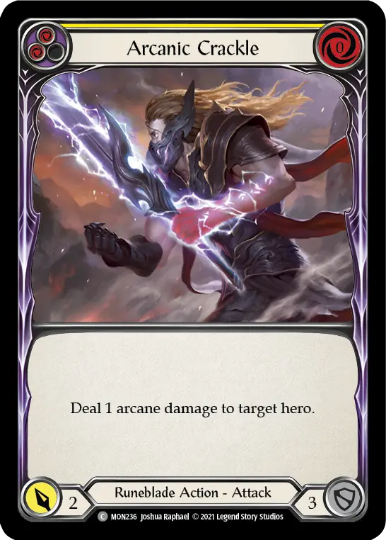 Arcanic Crackle card image, pitch 2