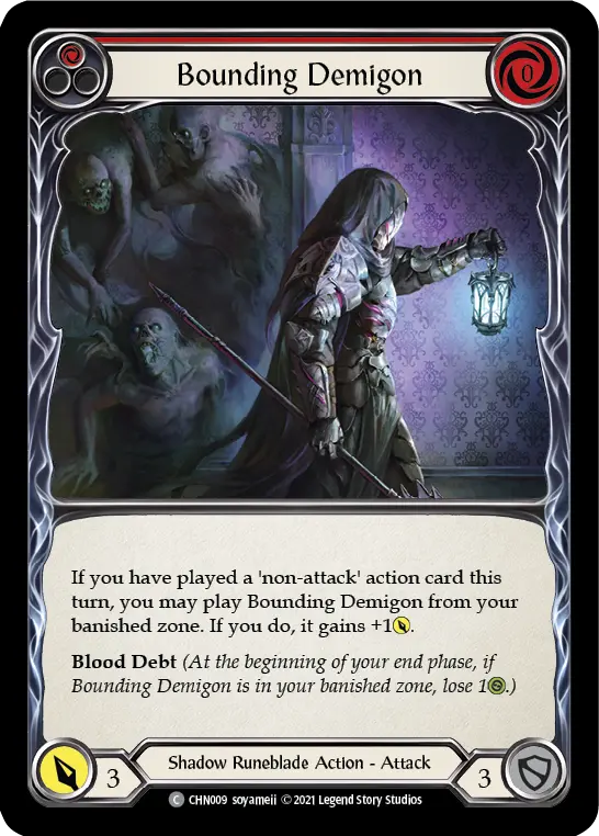 Bounding Demigon card image, pitch 1