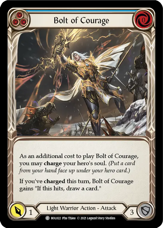 Bolt of Courage card image, pitch 3