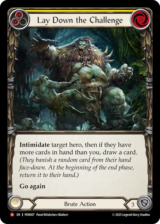 Lay Down the Challenge card image, pitch 2