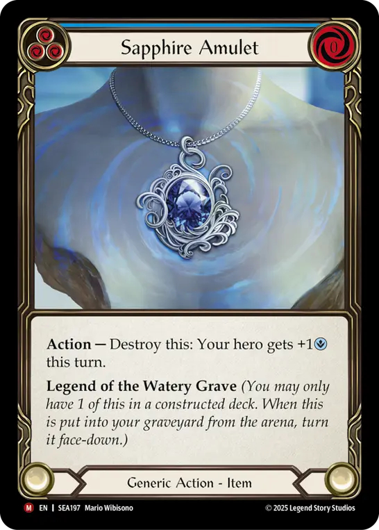 Sapphire Amulet card image, pitch 3