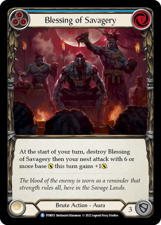 Blessing of Savagery card image, pitch 3