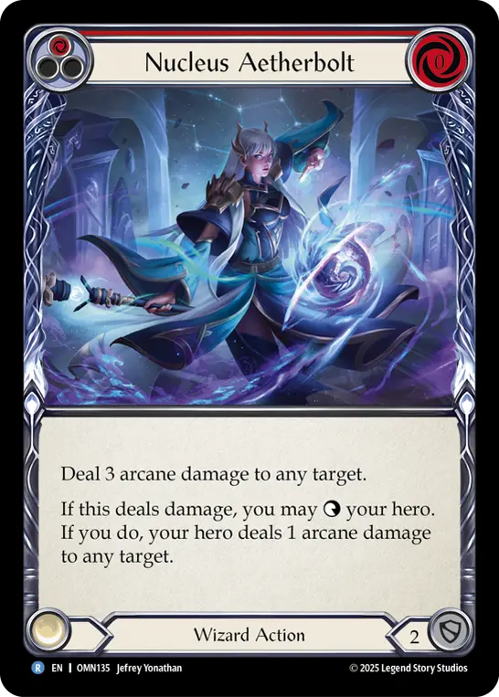 Nucleus Aetherbolt card image, pitch 1