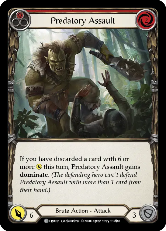 Predatory Assault card image, pitch 1