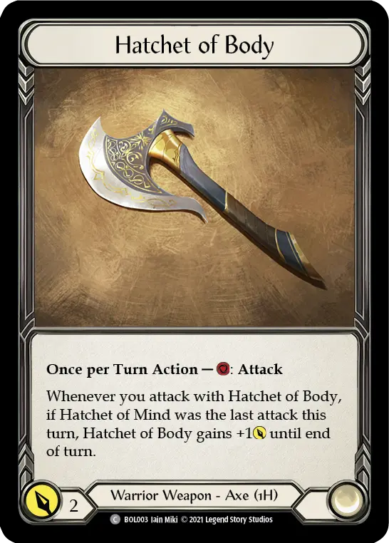 Hatchet of Body card image