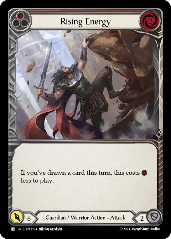 Rising Energy card image, pitch 1