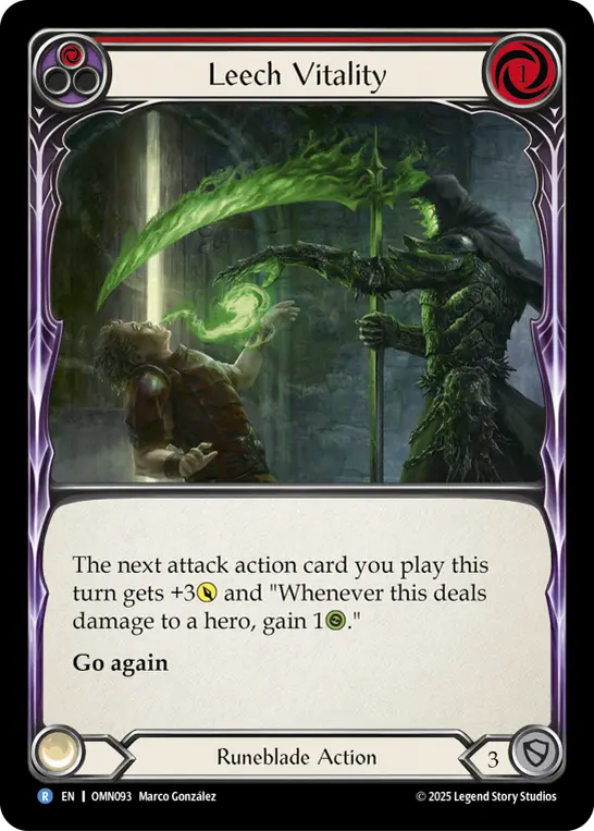Leech Vitality card image, pitch 1