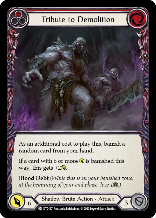 Tribute to Demolition card image, pitch 1