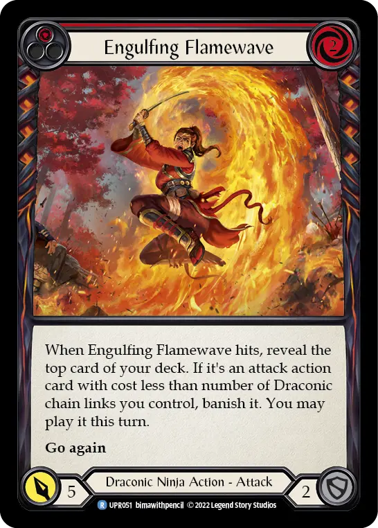 Engulfing Flamewave card image, pitch 1