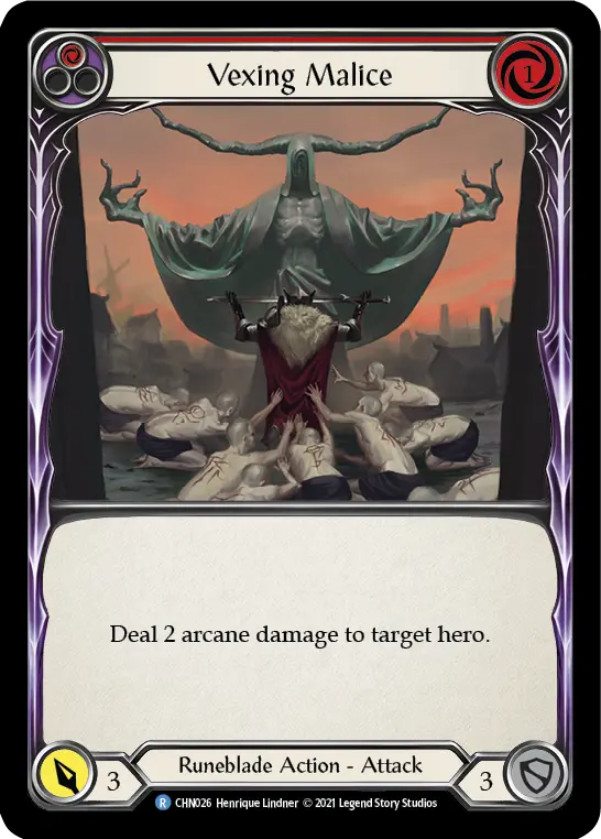 Vexing Malice card image, pitch 1