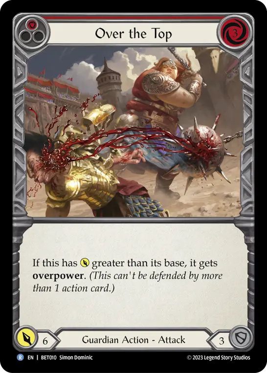 Over the Top card image, pitch 1