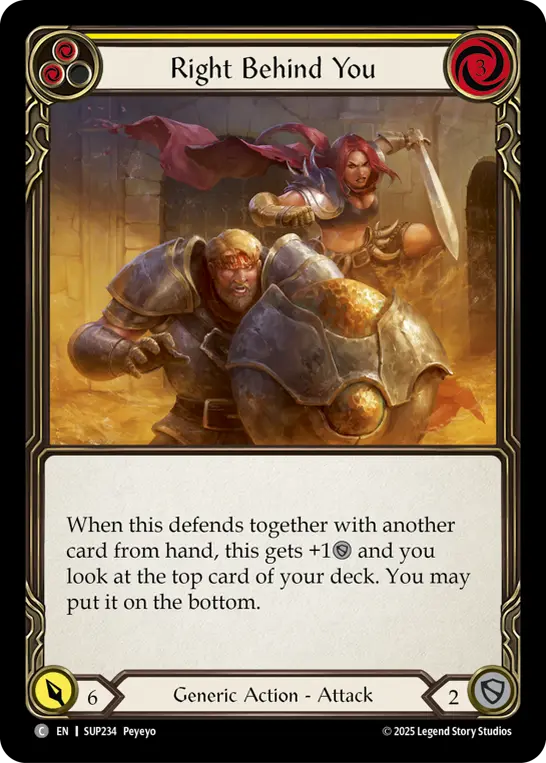 Right Behind You card image, pitch 2
