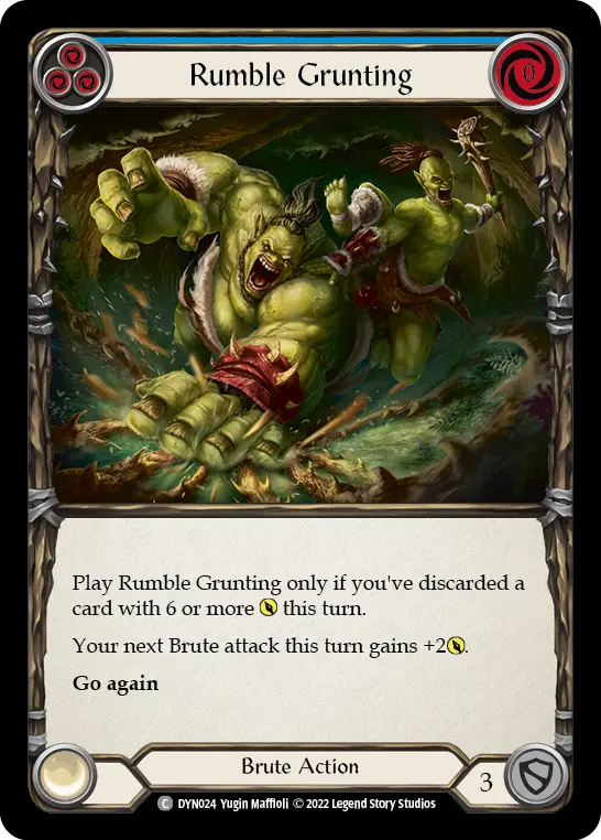 Rumble Grunting card image, pitch 3