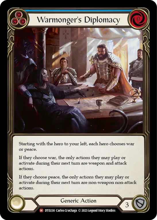 Warmonger's Diplomacy card image, pitch 3