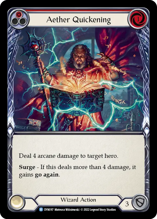Aether Quickening card image, pitch 1