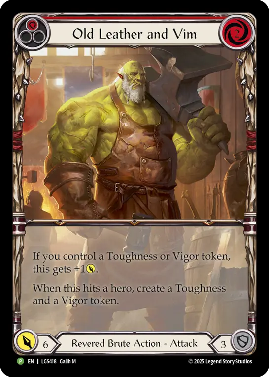 Old Leather and Vim card image, pitch 1