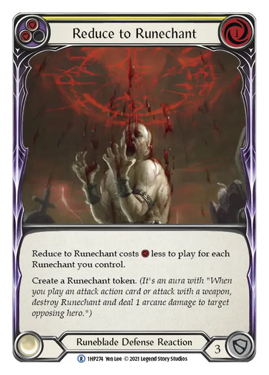 Reduce to Runechant card image, pitch 2