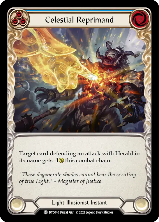 Celestial Reprimand card image, pitch 3