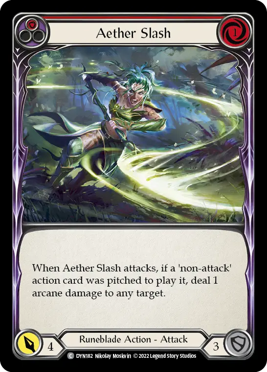 Aether Slash card image, pitch 1