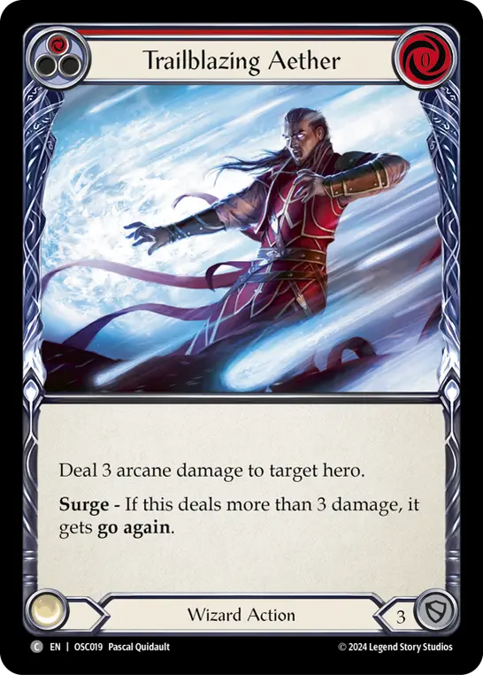 Trailblazing Aether card image, pitch 1