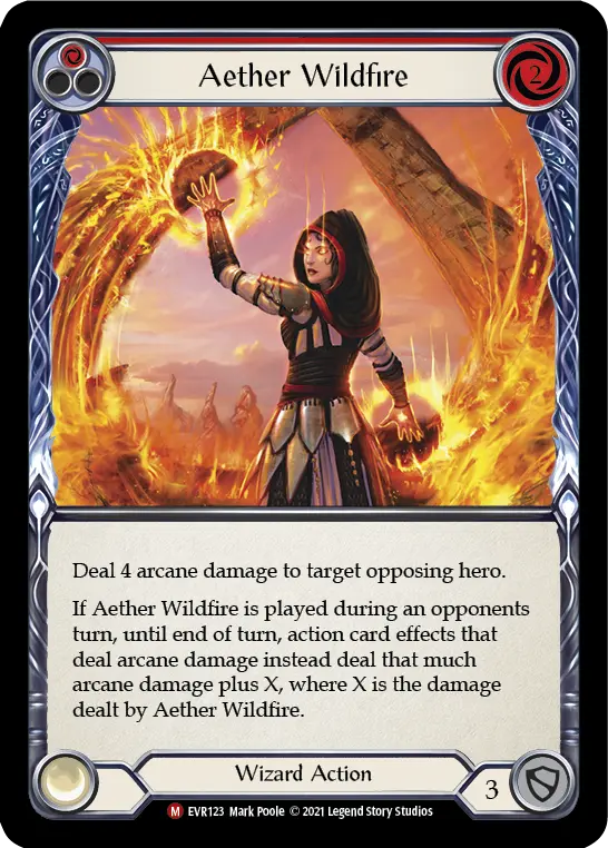 Aether Wildfire card image, pitch 1