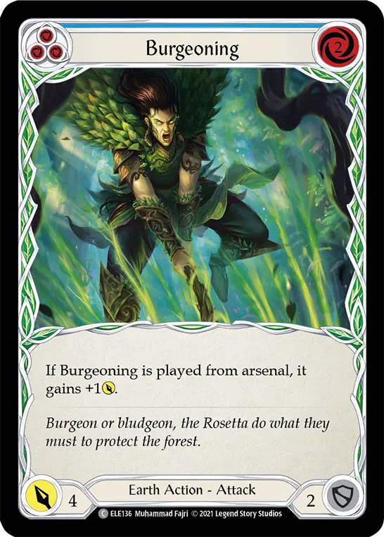 Burgeoning card image, pitch 3