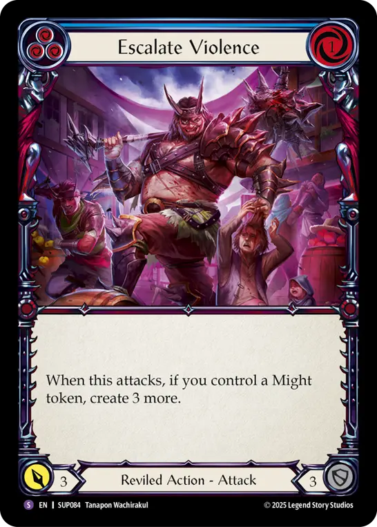 Escalate Violence card image, pitch 3