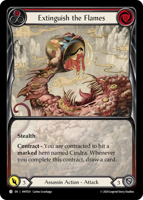 Extinguish the Flames card image, pitch 1