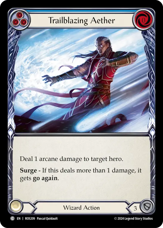 Trailblazing Aether card image, pitch 3