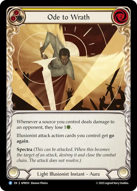 Ode to Wrath card image, pitch 2