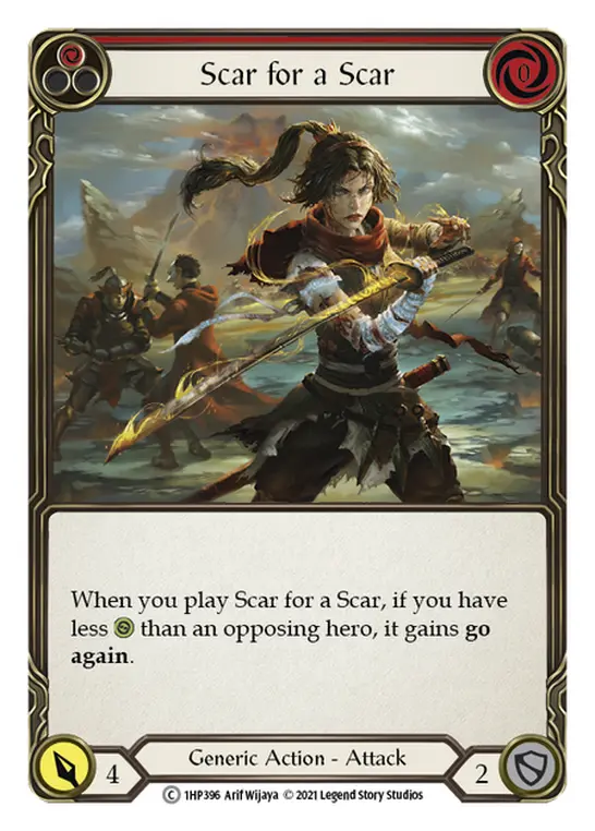 Scar for a Scar card image, pitch 1