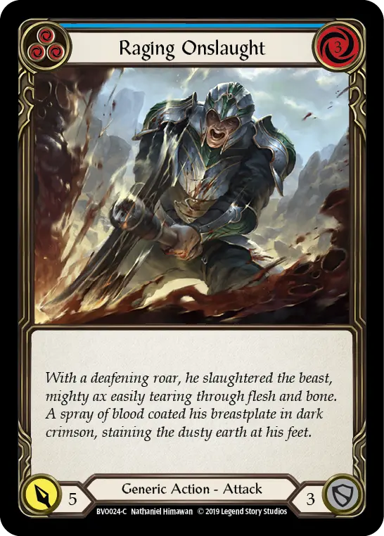 Raging Onslaught card image, pitch 3