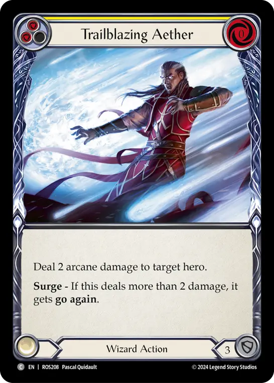 Trailblazing Aether card image, pitch 2