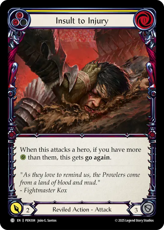 Insult to Injury card image, pitch 2