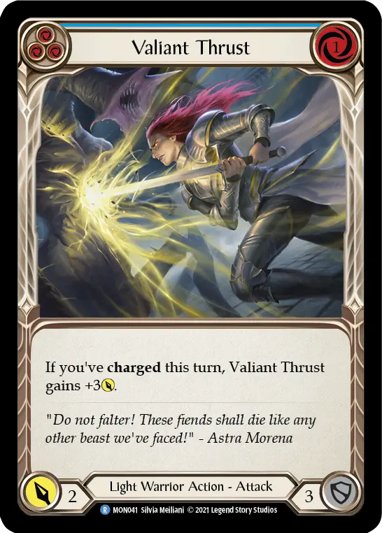 Valiant Thrust card image, pitch 3